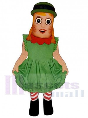 Fille Leprechaun Costume de mascotte Dessin animé