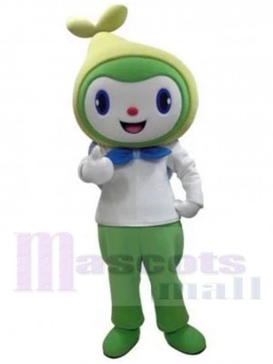 Elfe vert mignon Costume de mascotte Dessin animé