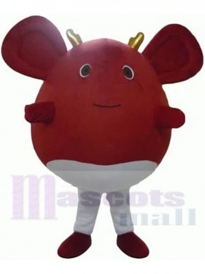 Souris rouge Bébé Elfe Costume de mascotte Dessin animé