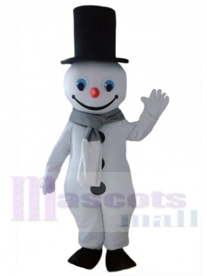 Monsieur bonhomme de neige Costume de mascotte Dessin animé