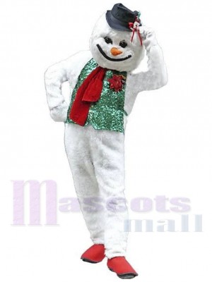 Bonhomme de neige costume de mascotte