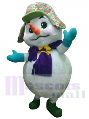 Bonhomme de neige costume de mascotte