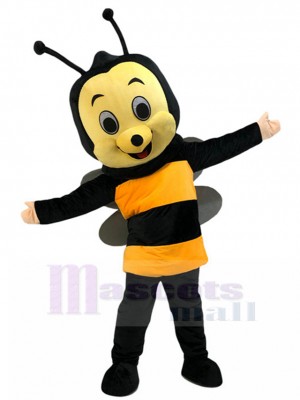 Mignon Abeille noire et jaune Costume de mascotte Insecte