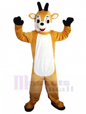 Sympathique Cerf blanc et brun Costume de mascotte Animal