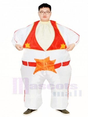 Elvis Presley Chanteur le Roi de Roche et Rouleau Gonflable Halloween Noël Les costumes pour Adultes