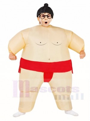 Rouge Japonais Graisse Homme Sumo Gonflable Halloween Noël Les costumes pour Des gamins