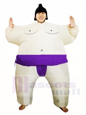 Violet Japonais Graisse Homme Sumo Gonflable Halloween Noël Les costumes pour Adultes