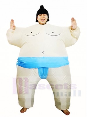 Bleu Japonais Graisse Homme Sumo Gonflable Halloween Noël Les costumes pour Adultes