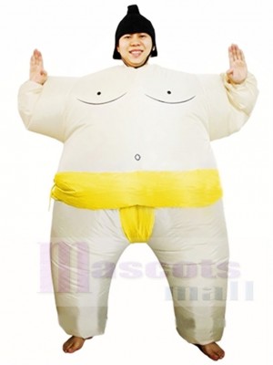 Jaune Japonais Graisse Homme Sumo Gonflable Halloween Noël Les costumes pour Adultes