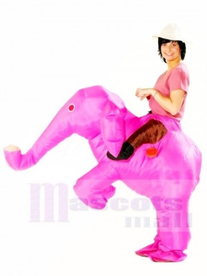 Porter moi Balade Sur Rose l'éléphant Gonflable Halloween Noël Les costumes pour Adultes