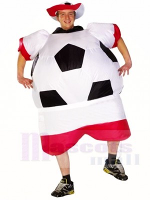 Monde Coupe Pologne Football Joueur Gonflable Halloween Noël Les costumes pour Adultes