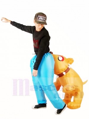 Mordant Bouledogue Les morsures Hommes Gonflable Halloween Noël Les costumes pour Adultes