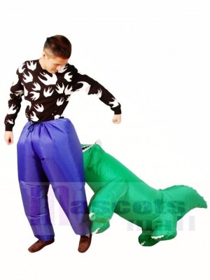 Porter Mordant Alligator Crocodile Les morsures Gonflable Halloween Noël Les costumes pour Adultes