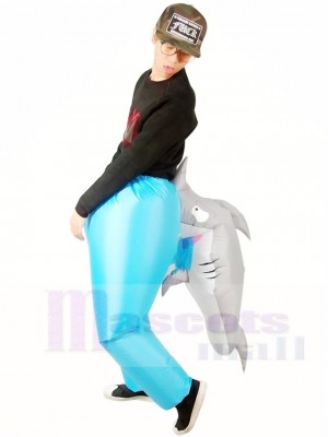 Porter Mordant Requin Les morsures Gonflable Halloween Noël Les costumes pour Adultes