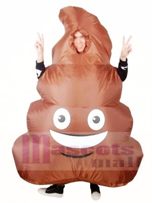 Emoji Caca Pile Smiley Visage Merde Gonflable Halloween Noël Les costumes pour Adultes