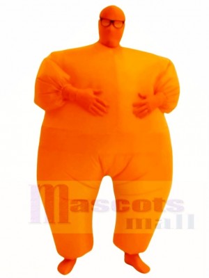Orange Plein Corps Costume Gonflable Halloween Noël Les costumes pour Adultes