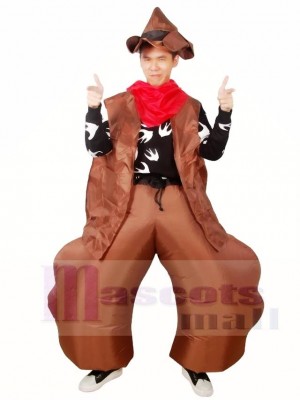 Occidental Cow-boy Gonflable Halloween Noël Les costumes pour Adultes