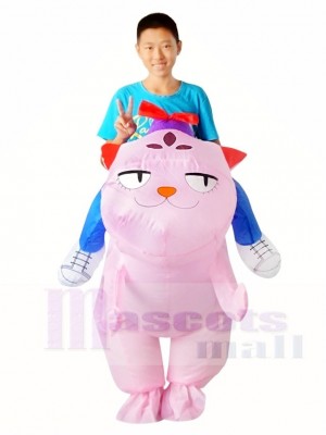Rose Chat Porter moi Balade sur Gonflable Halloween Noël Les costumes pour Adultes