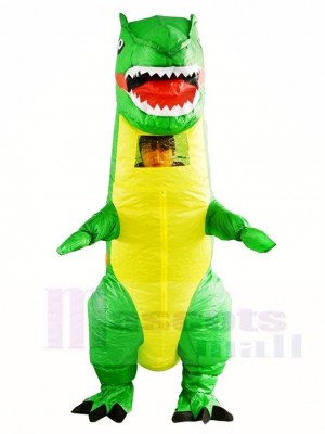 Vert Tyrannosaure T-REX Dinosaure Gonflable Halloween Noël Les costumes pour Adultes