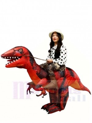 Velociraptor Dinosaure Porter Moi Balade Sur T-Rex Gonflable Halloween Les costumes pour Adultes
