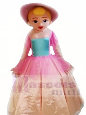 Princesse dans Rose Robe Mascotte Les costumes Personnes