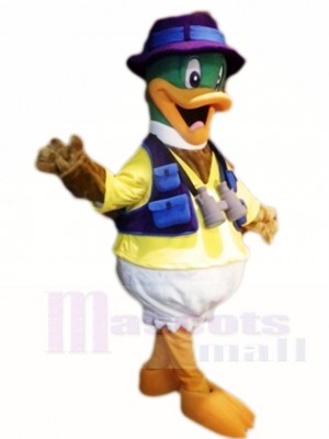 En voyageant canard Mascotte Les costumes la volaille Animal