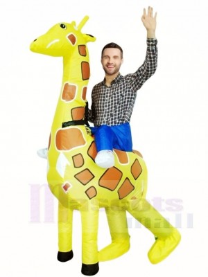 Girafe Porter moi sur Noël Gonflable Halloween Noël Les costumes pour Adultes