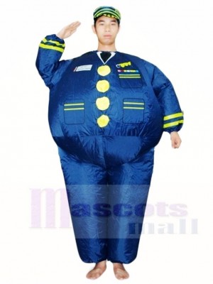 Bleu Marine Capitaine Pilote Gonflable Halloween Noël Les costumes pour Adultes