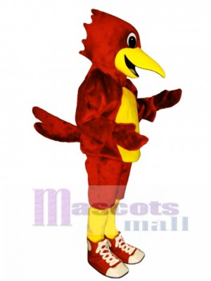 Mignon Coureur de route avec chaussures Costume de mascotte Oiseau