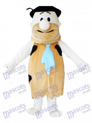 Fred Flintstone Costume de mascotte sauvage de l'âge de pierre moderne brun