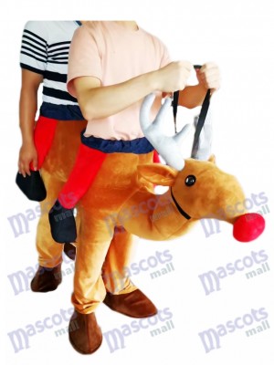 Carry Me Ride Rouge Nez Rudolph Piggyback Renne Mascotte Costume