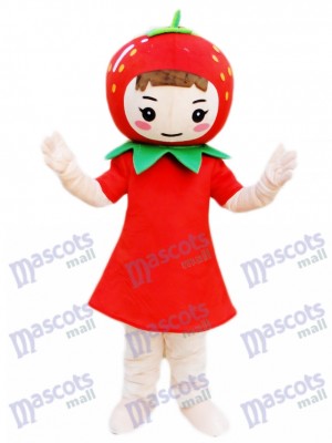 Costume de mascotte fraise fille Fruit