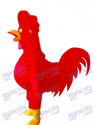 rouge Cock Rooster Mascotte Costume Animal