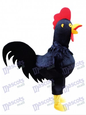 Noir Coq Coq Mascotte Costume Animal
