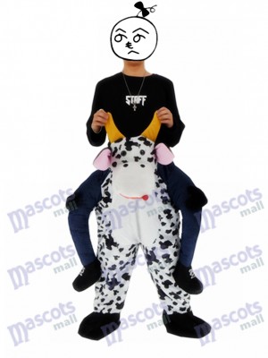 Costume de mascotte de bovins laitiers Piggyback Cow Carry Me Ride