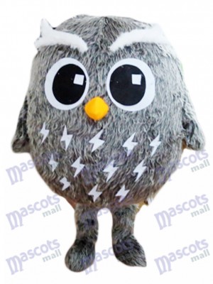 Costume de mascotte hibou gris Oiseau Animal