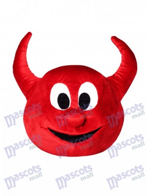 Mascotte de diable maléfique de Halloween rouge TÊTE SEULEMENT Cartoon Anime