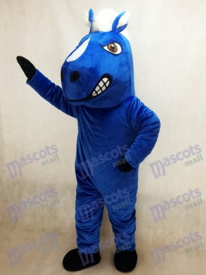 Costume de mascotte de cheval royal bleu Mustang