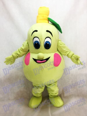 Costume de mascotte de poire fraîche