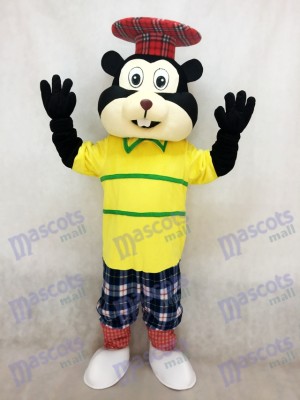 Nouveau golf Gopher en costume de mascotte de chemise jaune