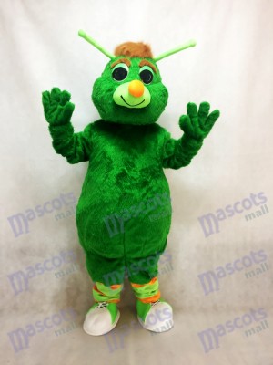 Costume de mascotte verte Grasshopper drôle