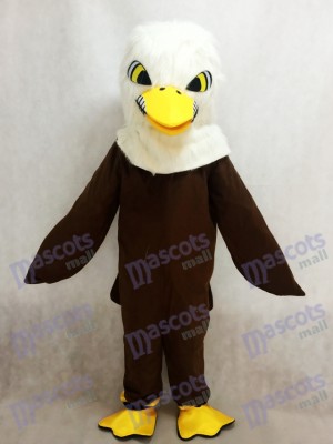 Nouveau Costume de mascotte aigle plume marron Animal