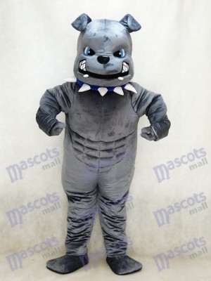 Nouveau Costume de mascotte de bouledogue gris Animal