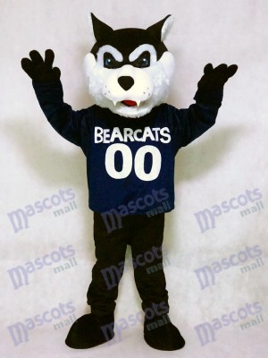 Costume mignon mascotte bleu marine Bearcat