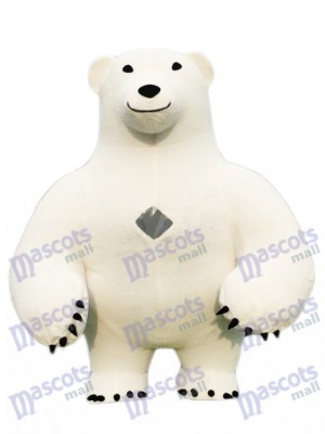 Mignonne Polaire Ours Adulte Mascotte Costume Animal