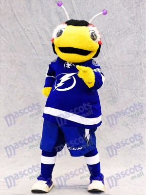 Costume de mascotte Thunderbug de Lightning de Tampa Bay Insecte de punaise de foudre noir et jaune