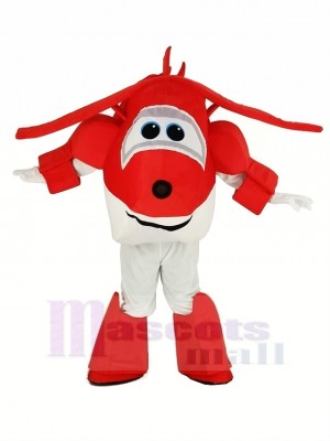 Rouge Avion Jett Super Ailes Avion Mascotte Costume Dessin animé