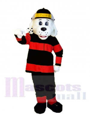 Noir et rouge Sparky le chien de feu Costume de mascotte Animal