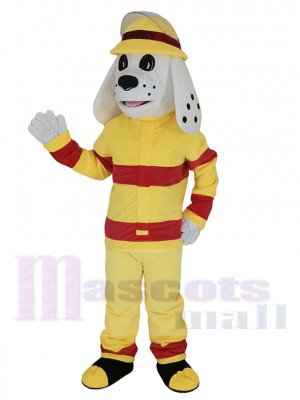Sparky le chien de feu Costume de mascotte Animal avec chapeau jaune