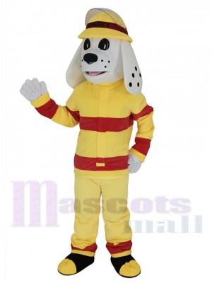 Sparky le chien de feu Costume de mascotte Animal avec chapeau jaune